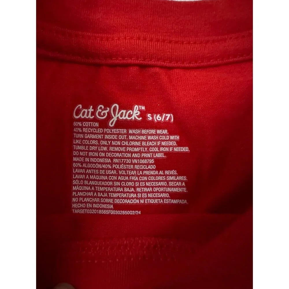 Cat & Jack Girl long sleeve graphic set of 2 size S (6-7) NWT